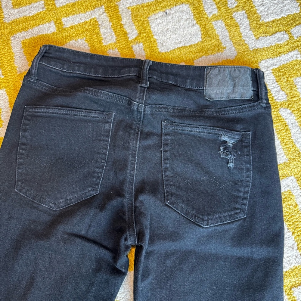 Stylish Black and Light Blue Distressed men’s Jeans - Picture 13 of 16